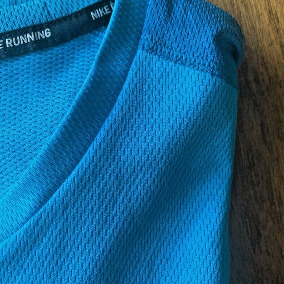 Nike Dri-Fit Athletic T-Shirt Men's XL Turquoise Short Sleeve Casual Running - Picture 9 of 9